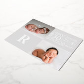 Moderne Geburtskarte Folieneinladung (Gedreht)