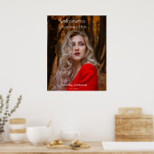Moderne Geburtstagsfeier Foto Willkommen Elegantes Poster (Küche)