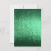 Moderne Geburtstagshochzeit Grün Golden Vip Einladung (Rückseite)