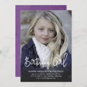 Moderne Geburtstagskalligraphie Einladung (Vorne/Hinten)