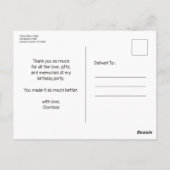 Moderne Geburtstagskarte mit Script Postkarte (Rückseite)