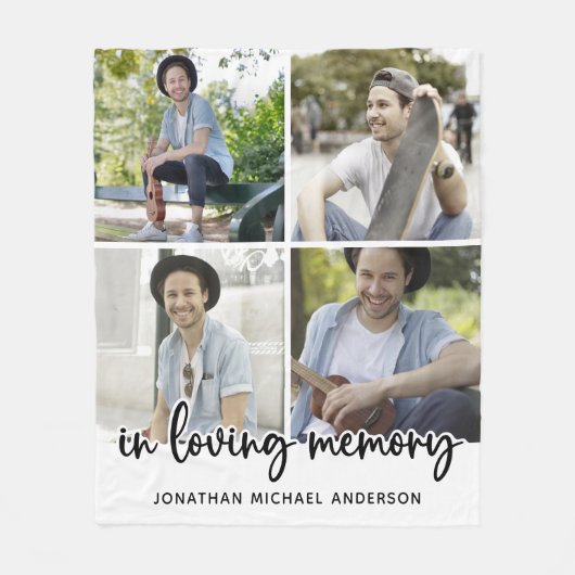 Moderne Gedächtnisfotografie im liebsten Gedächtni Fleecedecke (Vorderseite)