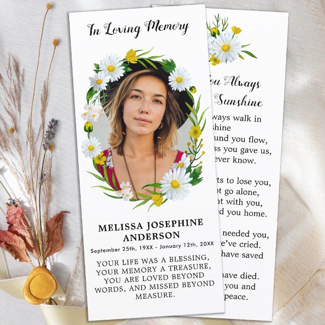 Moderne Gedächtniskarte für das Foto Blumenbeerdig (Von Creator hochgeladen)