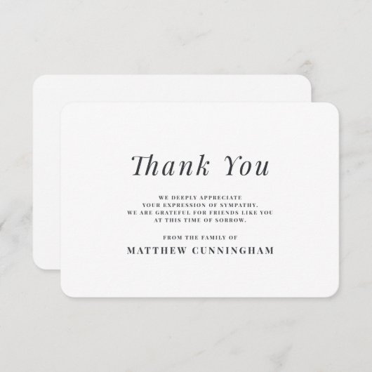 Moderne Gedächtniskunst Dankeskarte (Vorne/Hinten)