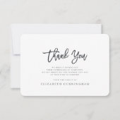 Moderne Gedächtniskunst Minimalistisch Dankeskarte (Vorderseite)