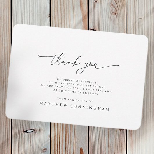 Moderne Gedächtniskunst Minimalistisch Dankeskarte