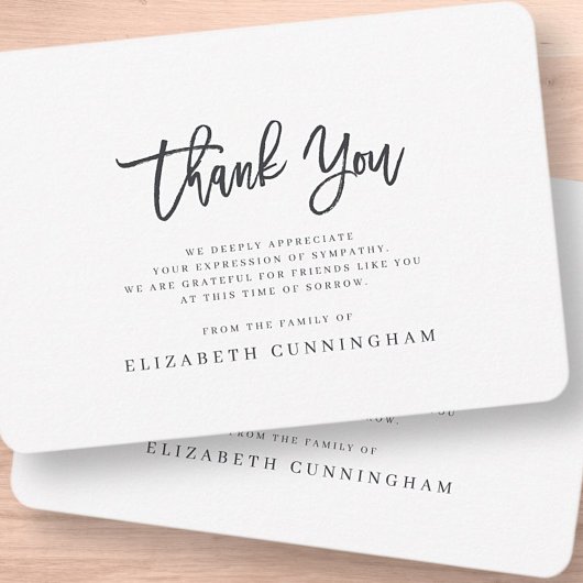 Moderne Gedächtniskunst Minimalistisch Dankeskarte