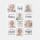 Moderne Gedächtnismappe mit angepasstem 6-Foto Fleecedecke (Vorderseite)