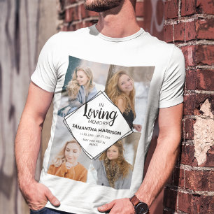 Moderne Gedenk-Foto-Collage-Memorial T-Shirt
