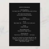 Moderne Gedenkfeier-Memorial-Gestaltung Programm (Rückseite)