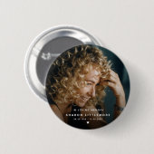 Moderne Gedenkfoto-Erinnerung Button (Vorne & Hinten)
