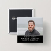 Moderne Gedenkfoto-Erinnerung Button (Vorne & Hinten)