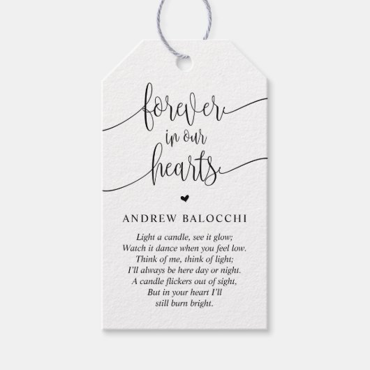 Moderne Gedenkkapelle, Beerdigungsservice-Tag Geschenkanhänger (Vorderseite)