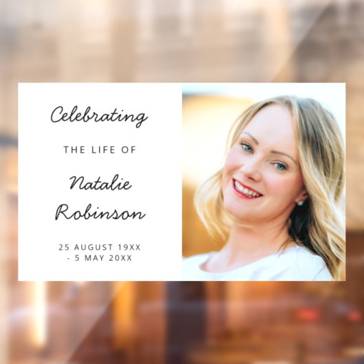 Moderne Gedenkstätte | Beerdigung des Lebens Fensteraufkleber (Blatt 2)