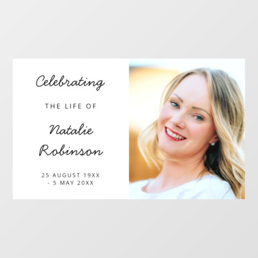 Moderne Gedenkstätte | Beerdigung des Lebens Fensteraufkleber (Blatt)