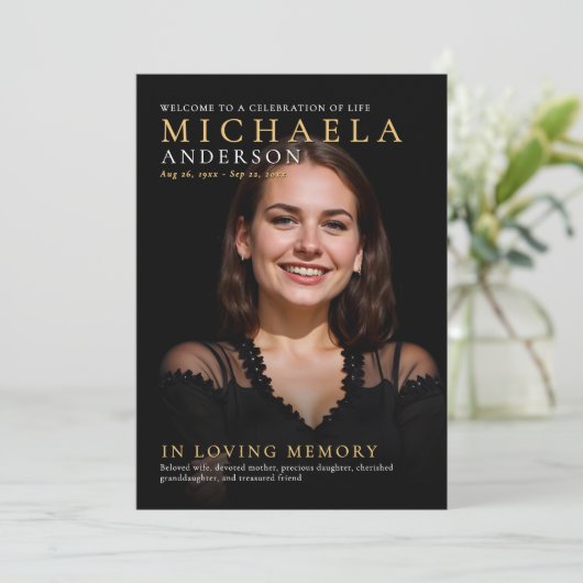 Moderne Gedenkstätte / Beerdigung / Feier des Lebe Programm (Stehend Vorderseite)