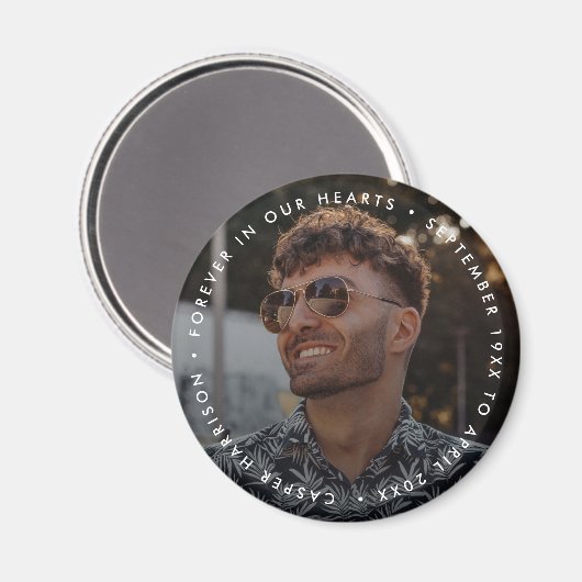 Moderne Gedenkstätte | Beerdigung Keepake Tribute  Magnet (Vorderseite/Rückseite)