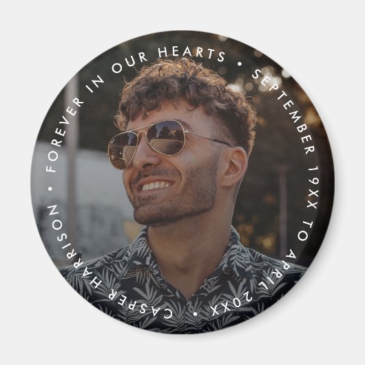 Moderne Gedenkstätte | Beerdigung Keepake Tribute Magnet (Vorne)