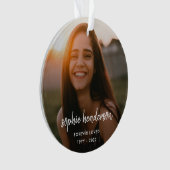 Moderne Gedenkstätte | Forever Love Foto Tribute Ornament (Vorderseite)