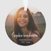 Moderne Gedenkstätte | Forever Love Foto Tribute Ornament (Rückseite)