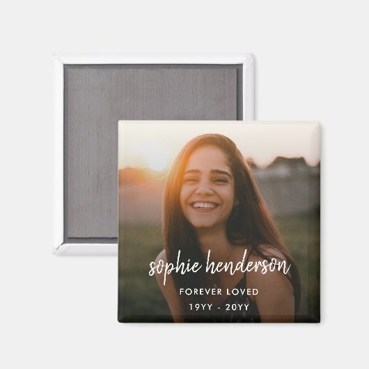 Moderne Gedenkstätte | Forever Loved Beerdigung Tr Magnet (Vorderseite/Rückseite)