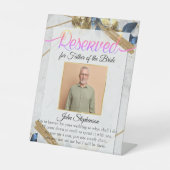 Moderne Gedenkstätte für Hochzeiten im Foto Gerett Sockelschild (Vorderseite)