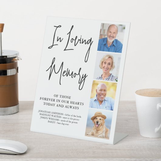 Moderne Gedenkstätte für Hochzeiten Personalisiert Sockelschild (In SItu)