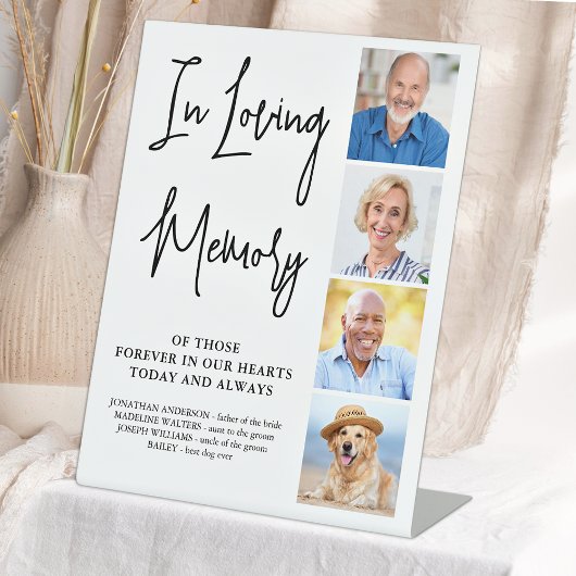 Moderne Gedenkstätte für Hochzeiten Personalisiert Sockelschild