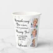 Moderne Gedenkstätte für kundenspezifisches Foto B Pappbecher (Rückseite)