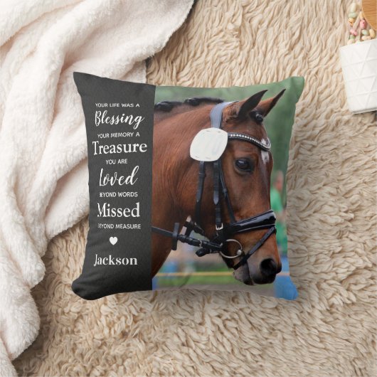 Moderne Gedenkstätte Personalisiert 2 Foto Erinner Kissen (Decke)