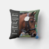 Moderne Gedenkstätte Personalisiert 2 Foto Erinner Kissen (Rückseite)