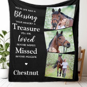 Moderne Gedenkstätte Personalisiert 3 Foto Fleecedecke