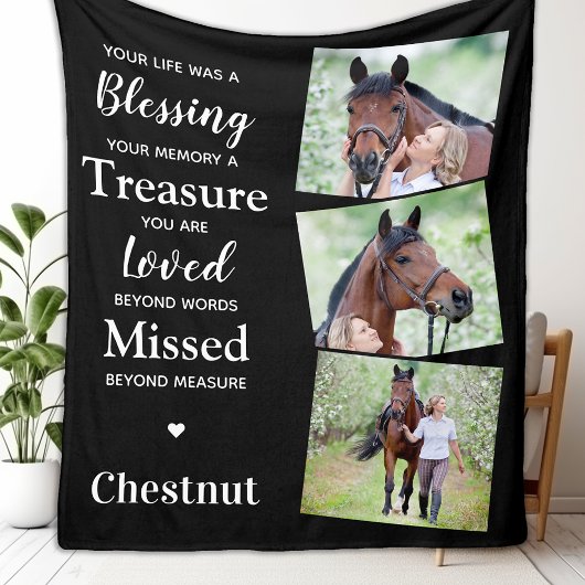 Moderne Gedenkstätte Personalisiert 3 Foto Fleecedecke