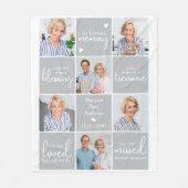 Moderne Gedenkstätte Personalisiert 6 FotoCollage Fleecedecke (Vorderseite)