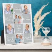 Moderne Gedenkstätte Personalisiert 6 FotoCollage Fotoplatte (Seite)