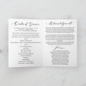 Moderne Gedenkstätte zur Bestattungsfeier Programm (Innenseite)