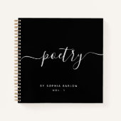 Moderne Gedichte Minimalistische Kalligraphie Notizblock (Vorderseite)