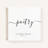 Moderne Gedichte Minimalistische Kalligraphie Notizblock (Vorderseite)