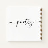 Moderne Gedichte Minimalistische Kalligraphie Notizblock (Rückseite)