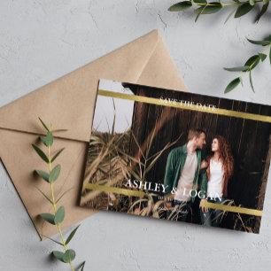 Moderne gedruckte goldene Hochzeit 'Save the Date' Save The Date