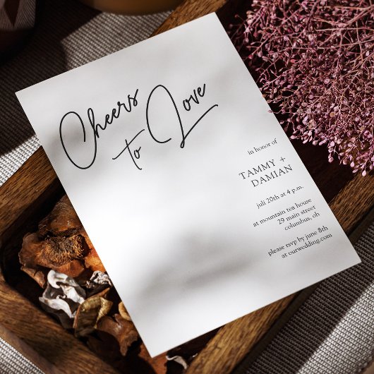 Moderne Gefallen an der Liebe Script Hochzeitseinl Einladung