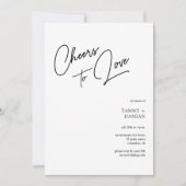 Moderne Gefallen an der Liebe Script Hochzeitseinl Einladung (Vorderseite)