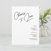 Moderne Gefallen an der Liebe Script Hochzeitseinl Einladung (Stehend Vorderseite)