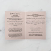 Moderne gefaltete Feier der Lebensordnung Programm (Innenseite)