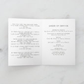 Moderne gefaltete Feier-des-Lebens-Programm Programm (Innenseite)