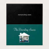 Moderne gefaltete verzierengeschäfts-Zelt-Karten Visitenkarten (Außenseite Aufgefaltet)