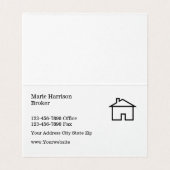 Moderne gefaltete wirkliche visitenkarten (Innenseite Aufgefaltet)