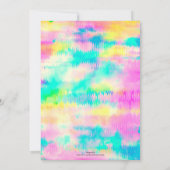Moderne Gefärbte Krawatte Abstrakt farbenfroh Einladung (Rückseite)