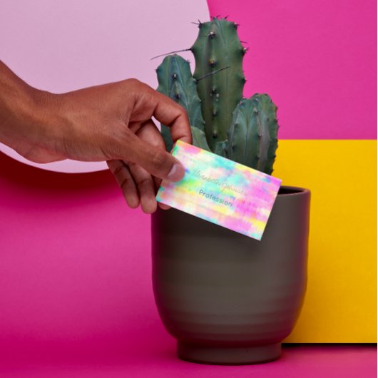 Moderne Gefärbte Krawatte Abstrakt farbenfroh Visitenkarte