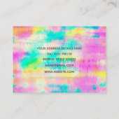 Moderne Gefärbte Krawatte Abstrakt farbenfroh Visitenkarte (Rückseite)